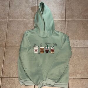 Mint Green Graphic Hoodie